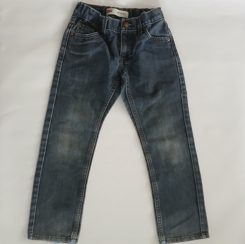 Levis 511 Slim Kids Boys Size 8 Regular  Dark Wash Blue Denim Jeans